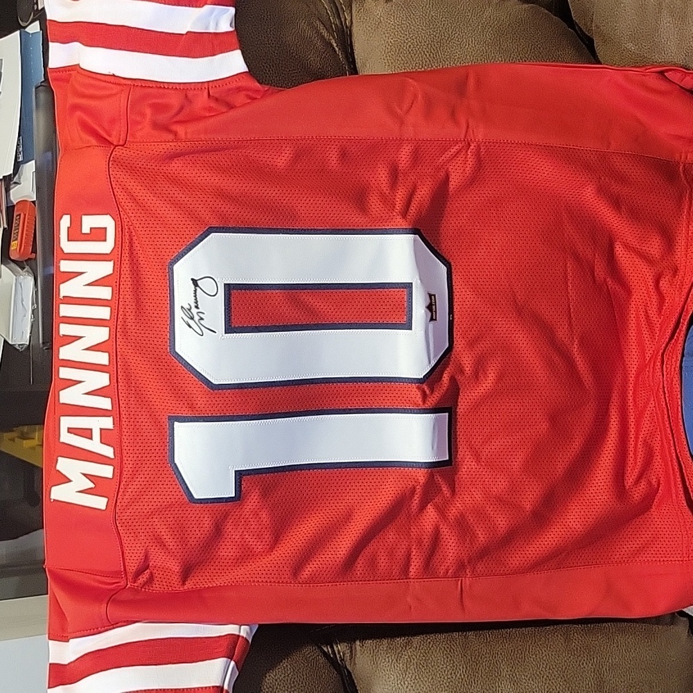 Red Football Jersey with Signature